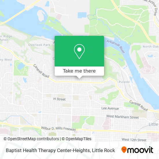 Baptist Health Therapy Center-Heights map
