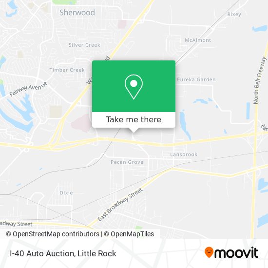 I-40 Auto Auction map