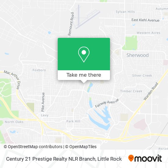Century 21 Prestige Realty NLR Branch map