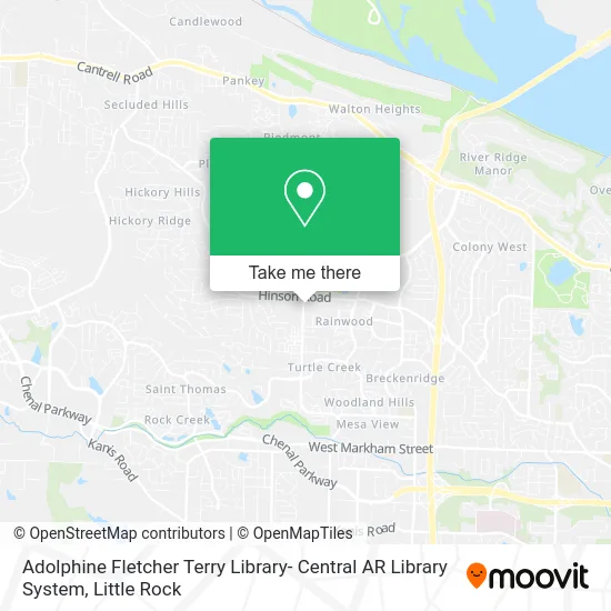 Adolphine Fletcher Terry Library- Central AR Library System map