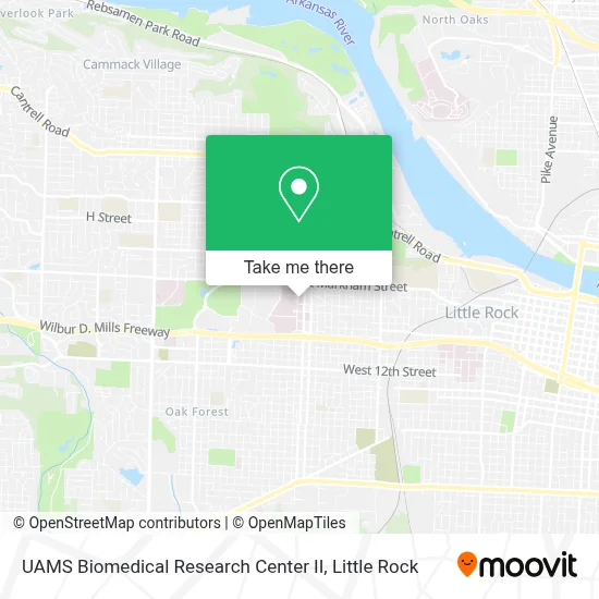 UAMS Biomedical Research Center II map