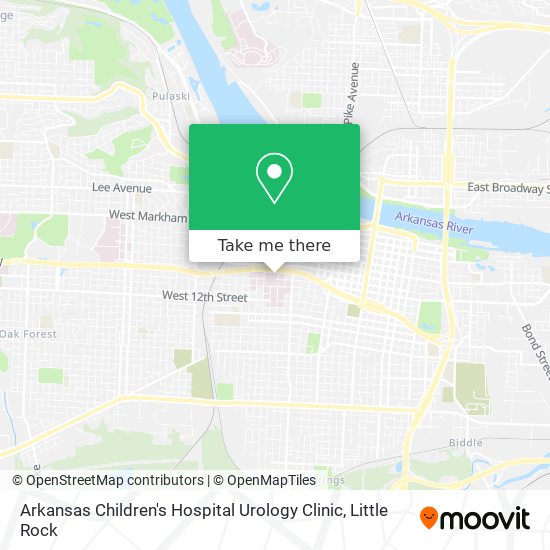 Mapa de Arkansas Children's Hospital Urology Clinic