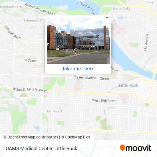 Mapa de UAMS Medical Center