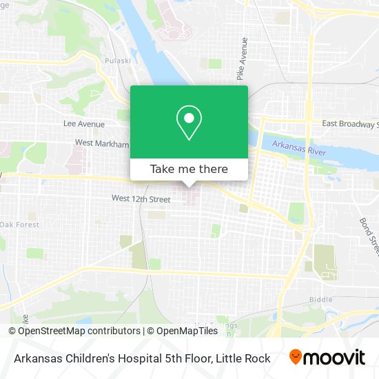 Mapa de Arkansas Children's Hospital 5th Floor