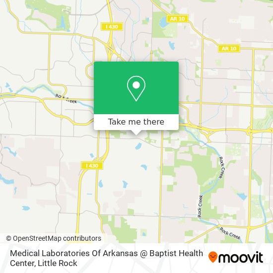 Medical Laboratories Of Arkansas @ Baptist Health Center map