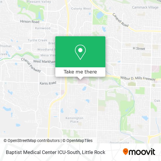 Mapa de Baptist Medical Center ICU-South