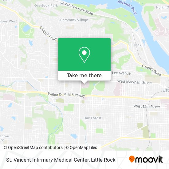 St. Vincent Infirmary Medical Center map