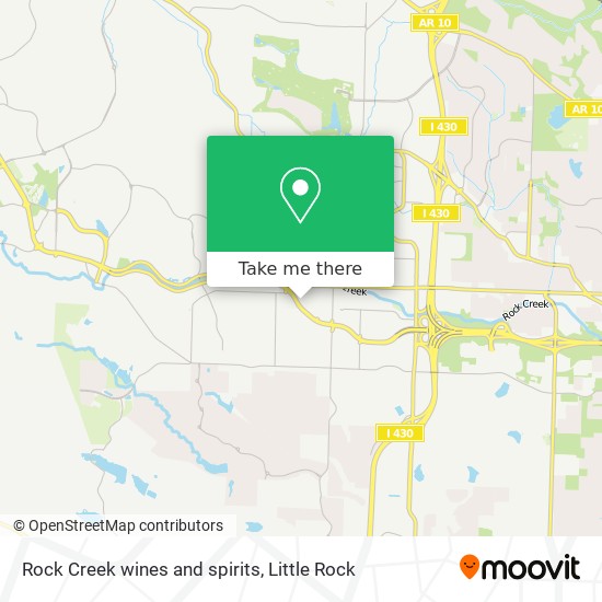 Rock Creek wines and spirits map