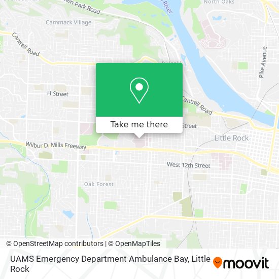 Mapa de UAMS Emergency Department Ambulance Bay