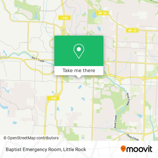 Mapa de Baptist Emergency Room