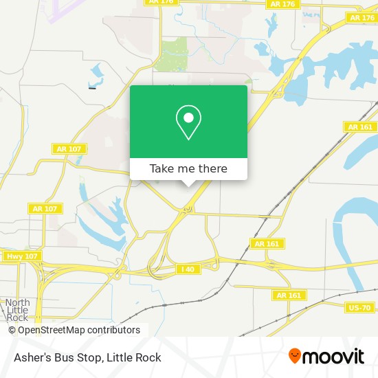 Mapa de Asher's Bus Stop