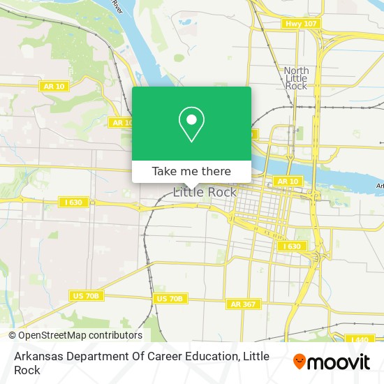 Arkansas Department Of Career Education map