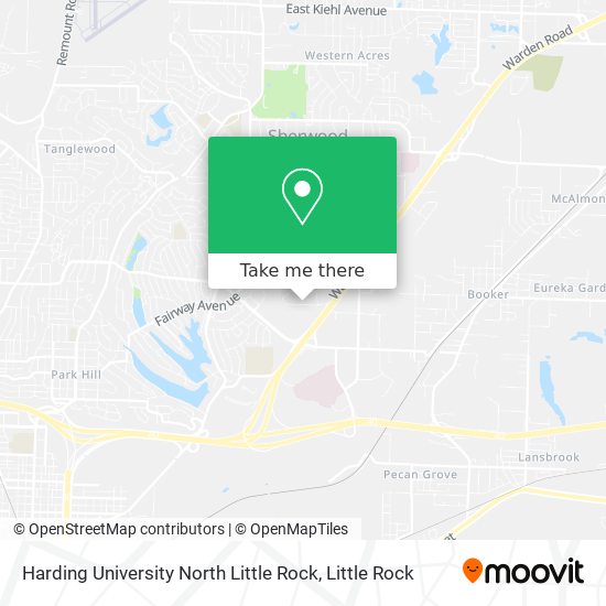 Mapa de Harding University North Little Rock