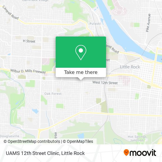 Mapa de UAMS 12th Street Clinic