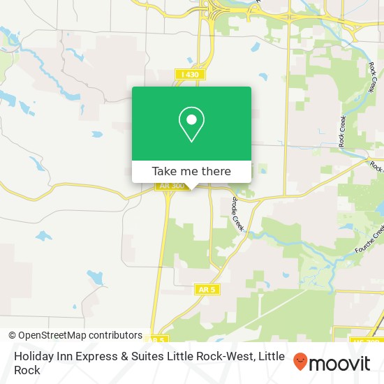 Holiday Inn Express & Suites Little Rock-West map