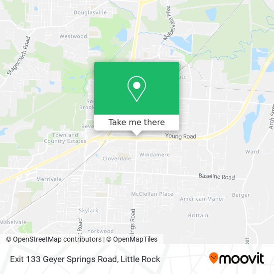 Mapa de Exit 133 Geyer Springs Road