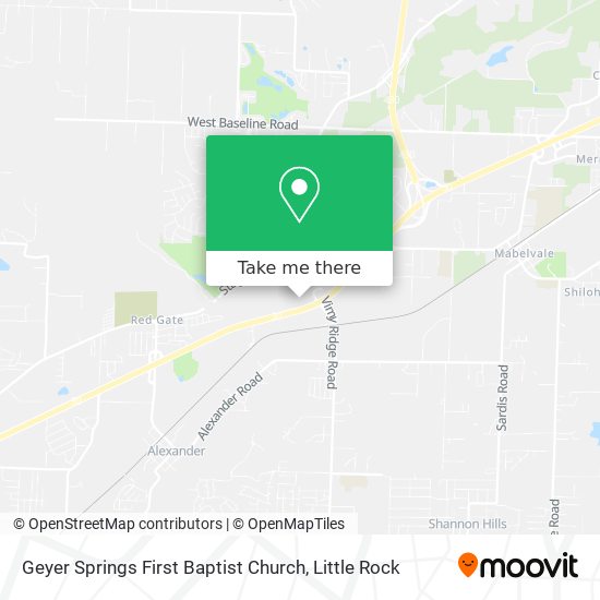 Geyer Springs First Baptist Church map