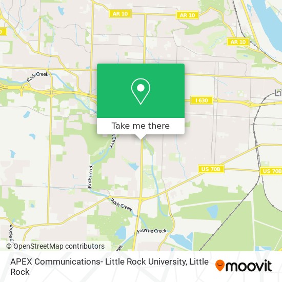 APEX Communications- Little Rock University map