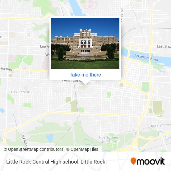 Mapa de Little Rock Central High school