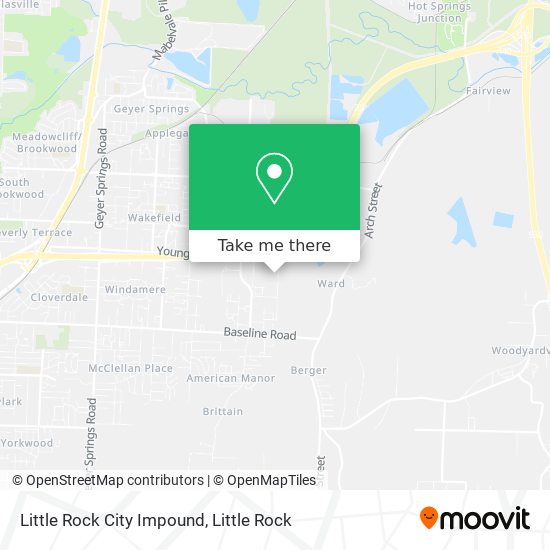 Little Rock City Impound map