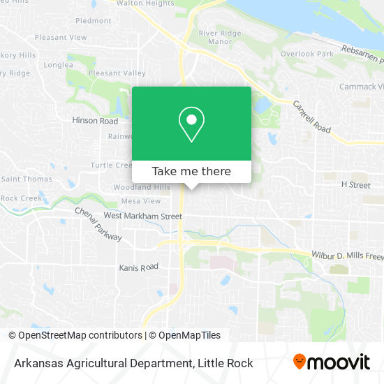 Mapa de Arkansas Agricultural Department