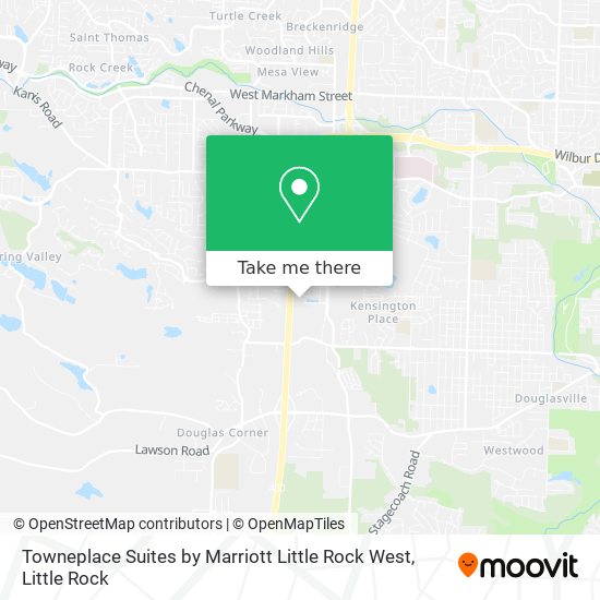 Mapa de Towneplace Suites by Marriott Little Rock West