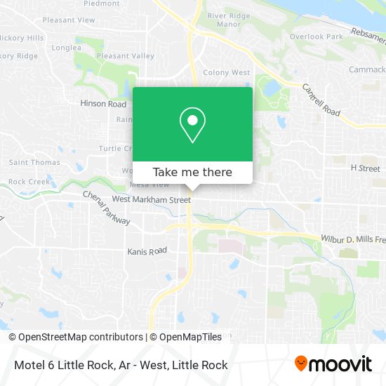 Motel 6 Little Rock, Ar - West map