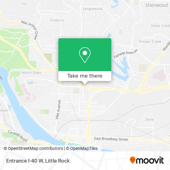 Entrance I-40 W map