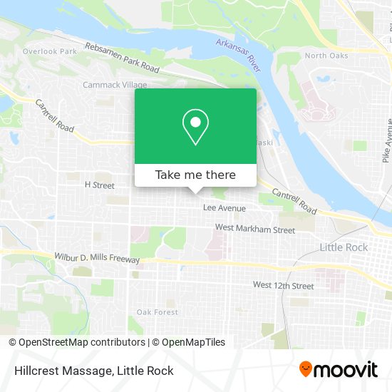 Hillcrest Massage map