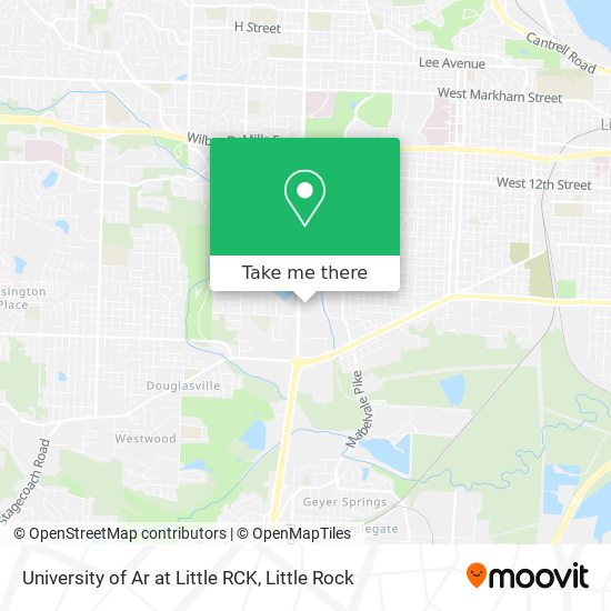 University of Ar at Little RCK map