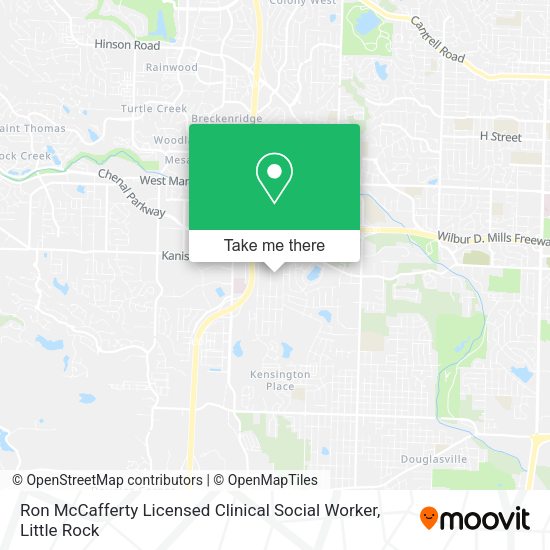 Ron McCafferty Licensed Clinical Social Worker map