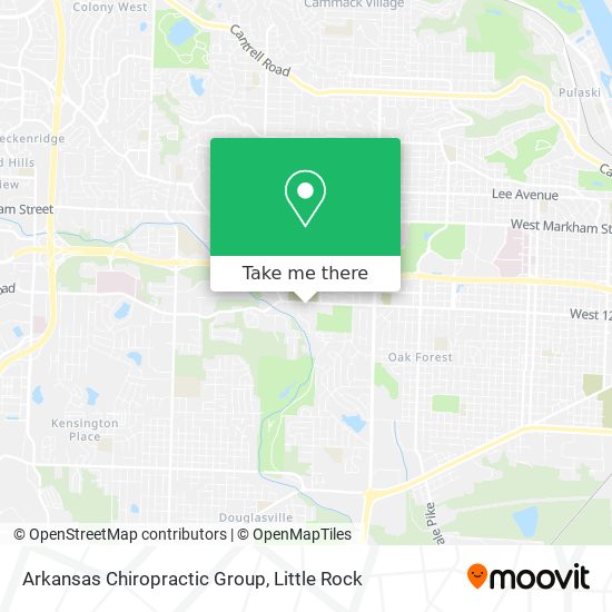 Arkansas Chiropractic Group map