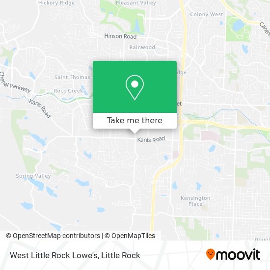 West Little Rock Lowe's map