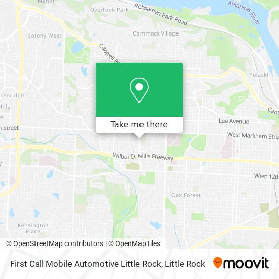 First Call Mobile Automotive Little Rock map