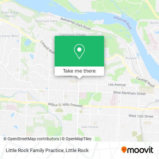 Little Rock Family Practice map