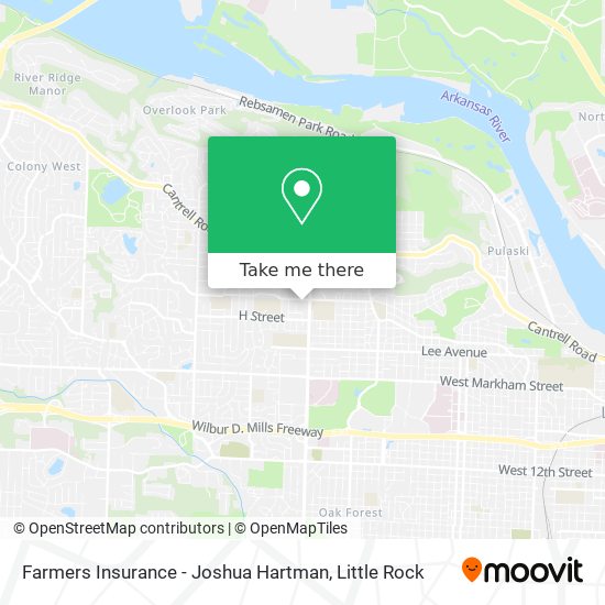 Farmers Insurance - Joshua Hartman map