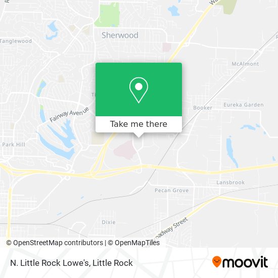 N. Little Rock Lowe's map