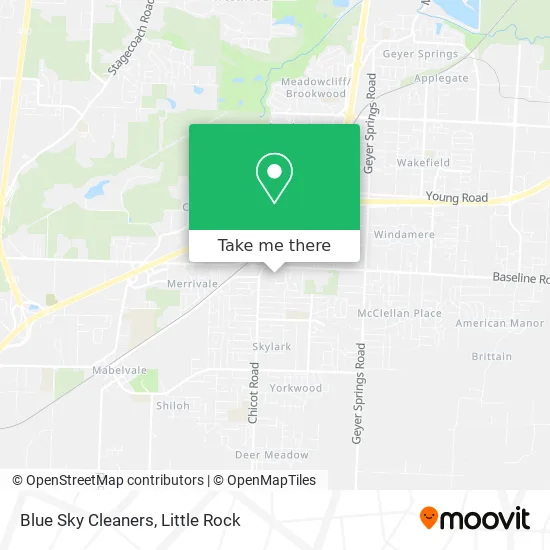 Blue Sky Cleaners map