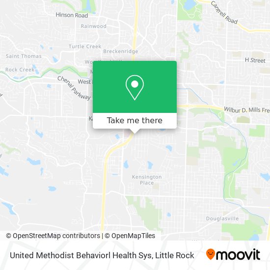 United Methodist Behaviorl Health Sys map