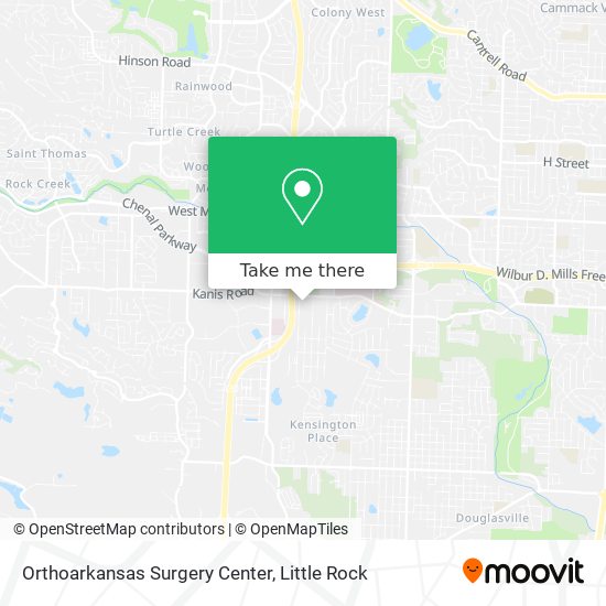 Orthoarkansas Surgery Center map