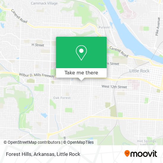 Forest Hills, Arkansas map