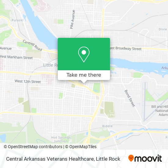 Central Arkansas Veterans Healthcare map