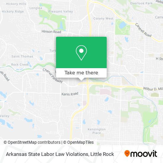 Arkansas State Labor Law Violations map