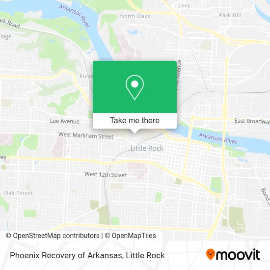 Phoenix Recovery of Arkansas map