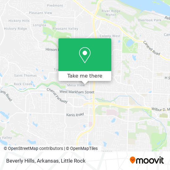 Mapa de Beverly Hills, Arkansas
