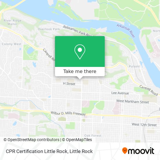 CPR Certification Little Rock map