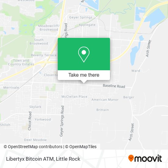 Mapa de Libertyx Bitcoin ATM