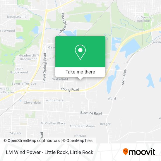 LM Wind Power - Little Rock map