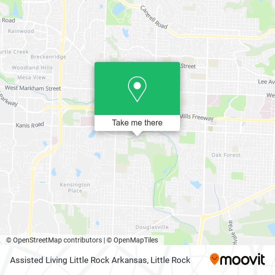 Mapa de Assisted Living Little Rock Arkansas