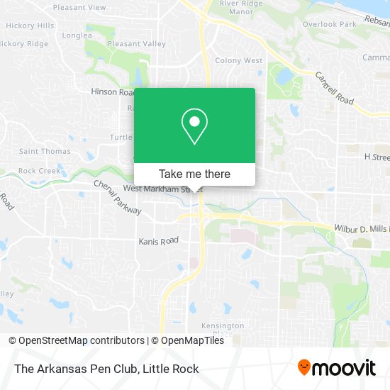 The Arkansas Pen Club map